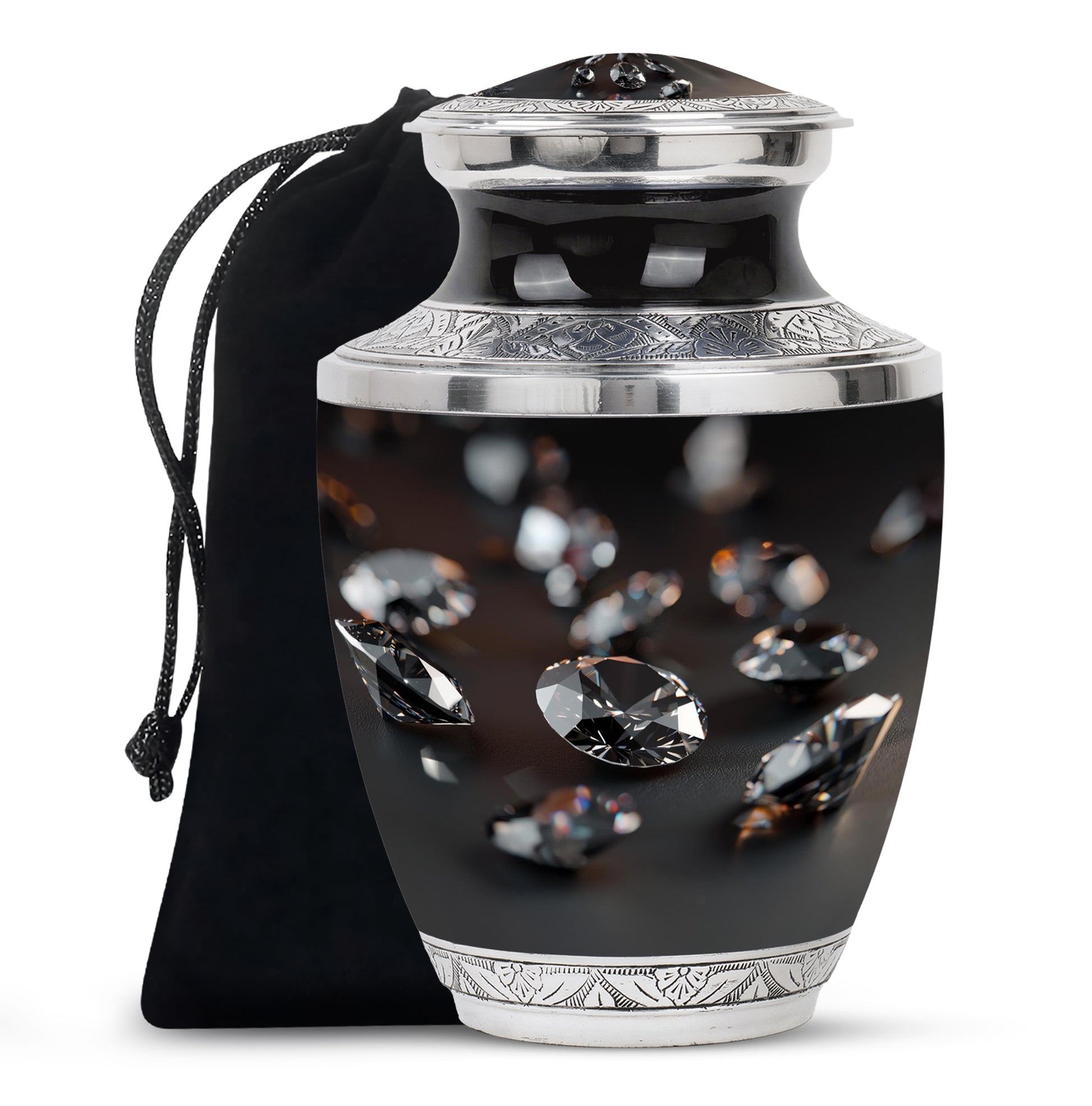 Diamond Cremation Urn - Memorial Urn For Loved Ones