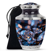 Diamond Memorial Urn For Ashes - Elegant Funeral Urn For Burial