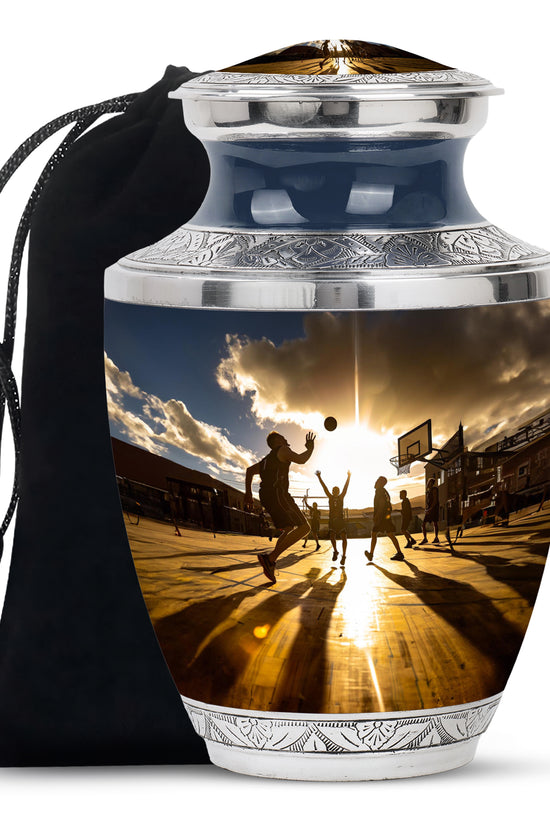 Basketball Tribute Cremation Urn - Sports Memorial Ashes Urn For Adults