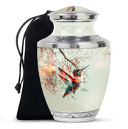 Hummingbird Theme Funeral Urn - Elegant Cremation Urn For Loved Ones