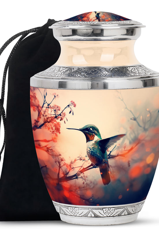 Artistic Hummingbird Memorial Urn - Beautiful Funeral Urn For Male & Female
