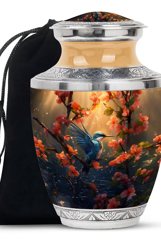Hummingbird Cremation Urn - Large Beautiful Funeral Urn For Loved Ashes