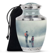 Fishing Theme Memorial Urn - Cremation Urn For Male & Female