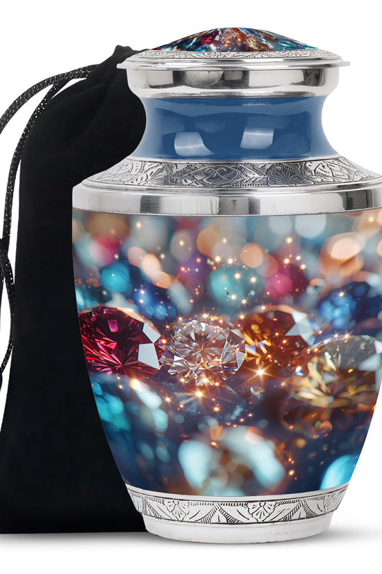 Diamond Funeral Urn – Decorative Cremation Urn for Loved Ones