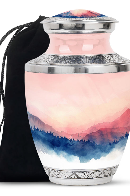 Artistic Mountain Cremation Urn - Nature Memorial Urn For Loved Ones