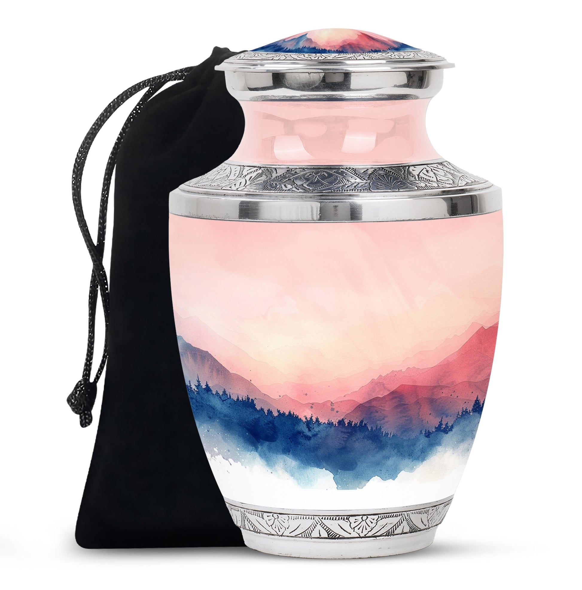 Artistic Mountain Cremation Urn - Nature Memorial Urn For Loved Ones
