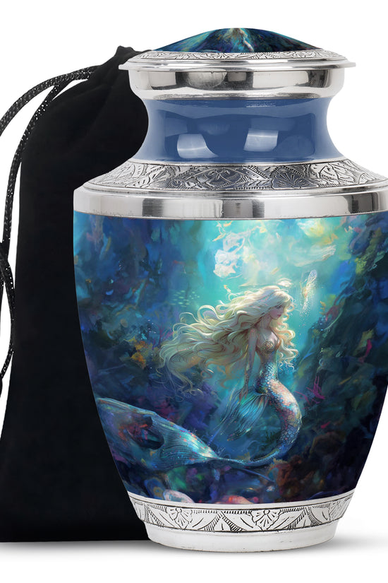 Underwater Mermaid Ashes Urn - Artistic Memorial Urn for Loved Ones