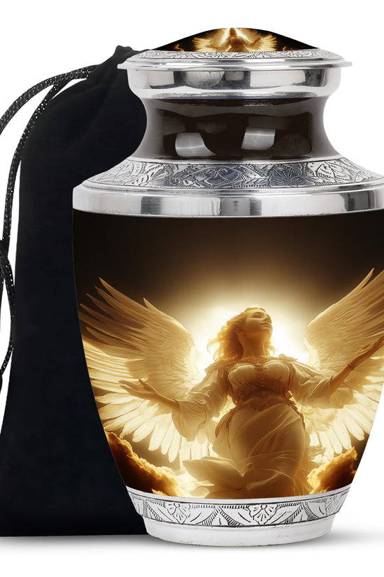 Divine Light Cremation Urn - Beautiful Angel Funeral Urn For Loved Ones