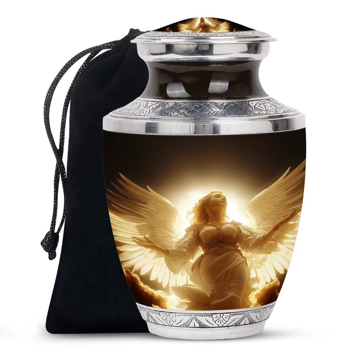Divine Light Cremation Urn - Beautiful Angel Funeral Urn For Loved Ones