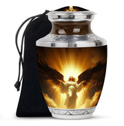 Spiritual Angel Funeral Urn - Golden Heaven Cremation Urn For Ashes