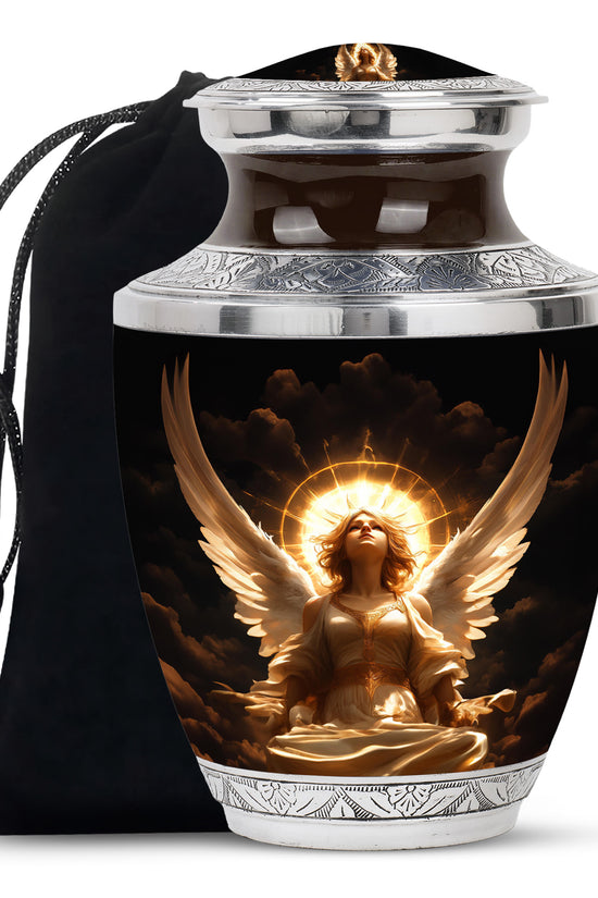 Divine Angle Funeral Urn - Peaceful Memorial Urn For Human Ashes