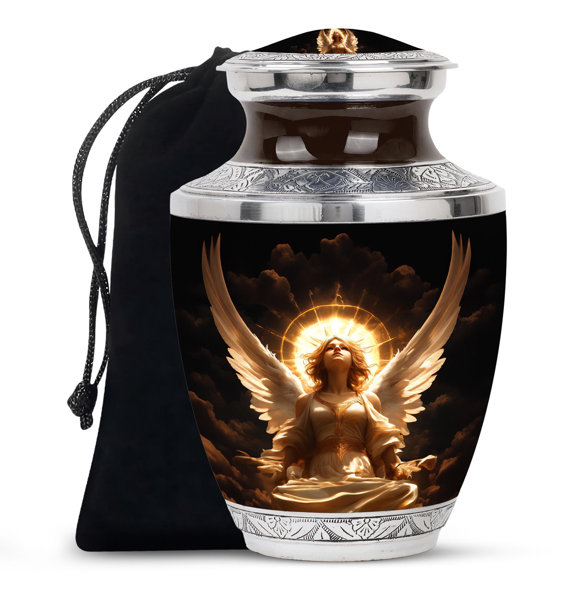 Divine Angle Funeral Urn - Peaceful Memorial Urn For Human Ashes