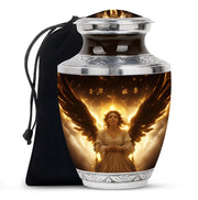 Halo Angel Memorial Urn - Golden Light Funeral Urn For Adult Ashes