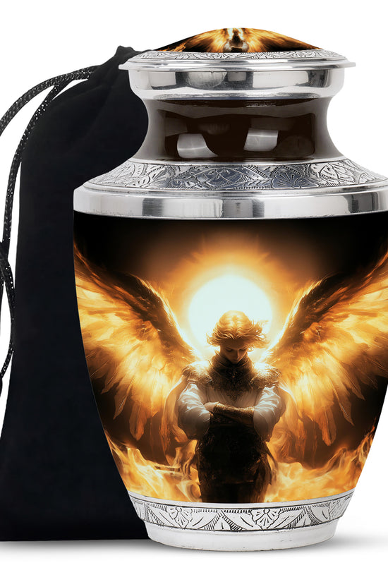 Beautiful Angel Cremation Urn – Elegant Golden Glow Urn For Loved Ones