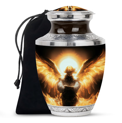 Beautiful Angel Cremation Urn – Elegant Golden Glow Urn For Loved Ones