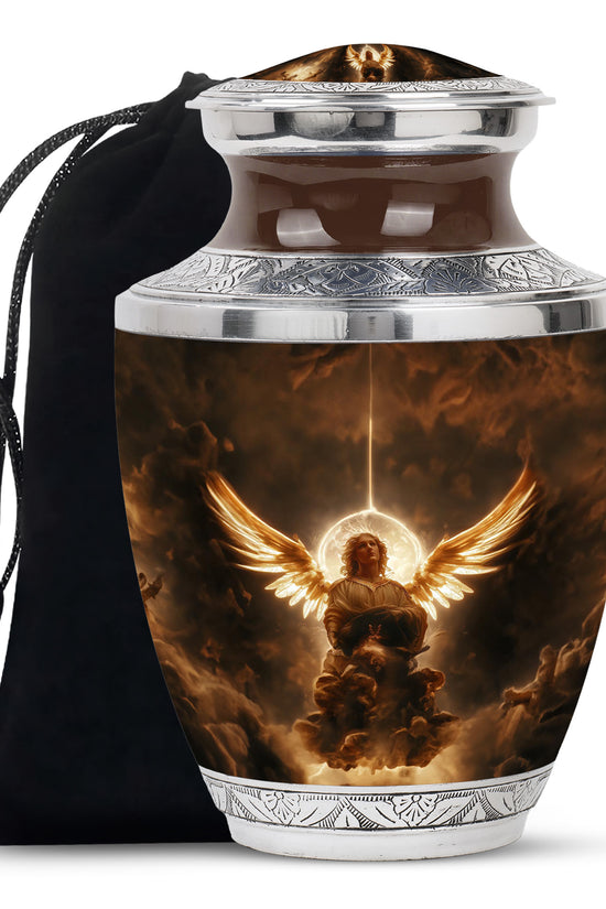 Celestial Light Angel Urn Cremation For Ashes - Divine Memorial Urn For Burial