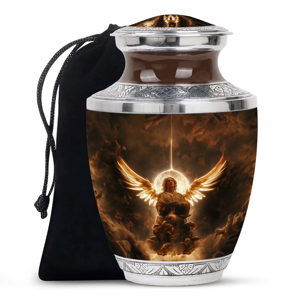 Celestial Light Angel Urn Cremation For Ashes - Divine Memorial Urn For Burial
