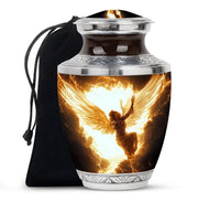 Elegant Angel Memorial Urn - Golden Lightning Funeral For Loved Ones