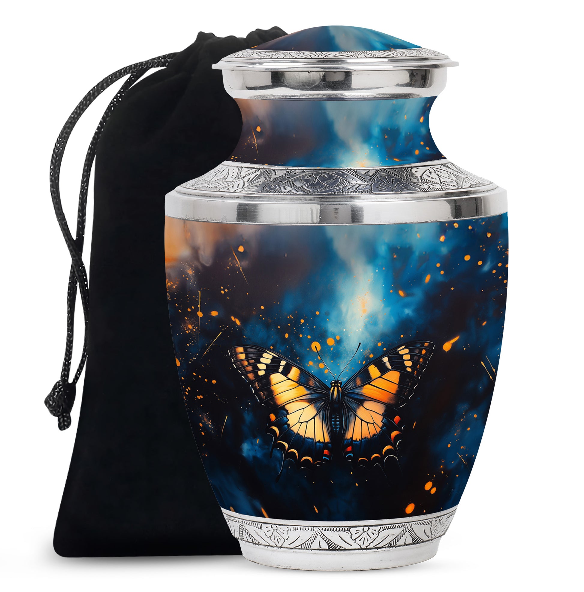 Monarch Butterfly Large Cremation Urn For Ashes For Adult Female