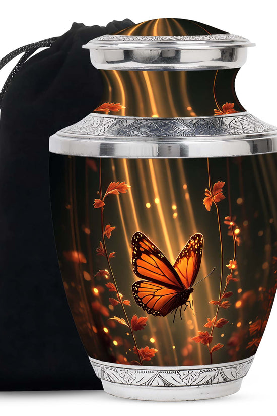 Monarch Butterfly Cremation Urn - Moonlit Butterfly Memorial Urns