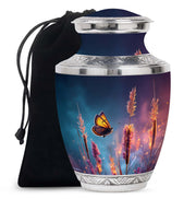 Butterfly Cremation Urn for Human Ashes - Dark Blue Memorial Urn