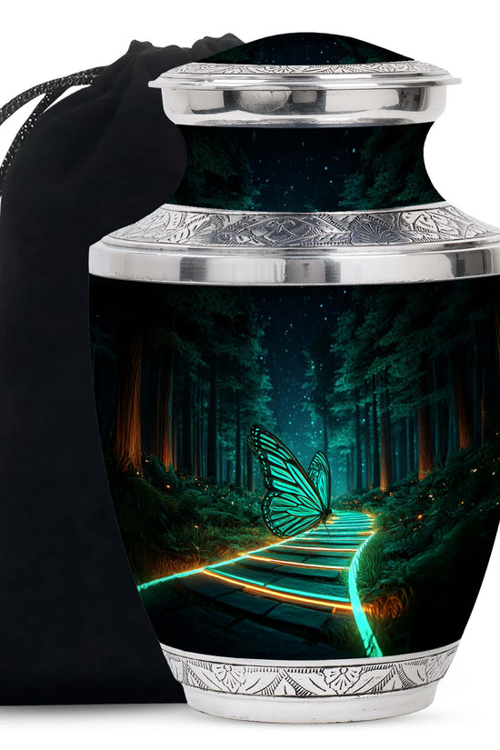 Neon Butterfly Cremation Urn - Forest Urns For Adult Human Ashes