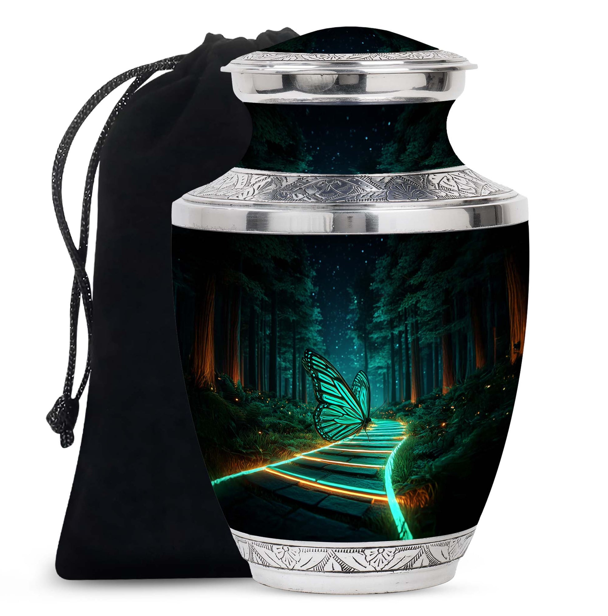 Neon Butterfly Cremation Urn - Forest Urns For Adult Human Ashes