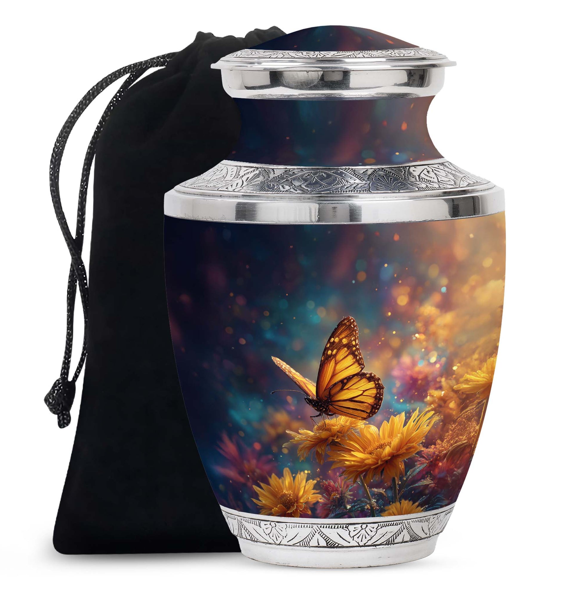 Beautiful Butterfly Cremation Urn - Decorative Urns For Mom Ashes