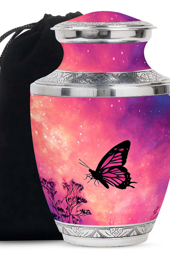 Pink Butterfly Funeral Urn - A Peaceful Tribute For Mom's Ashes