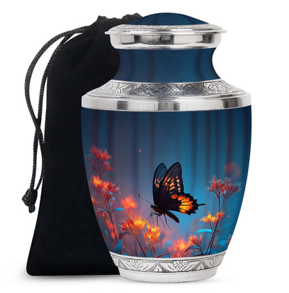 Majestic Butterfly Funeral Urn - Large Cremation Urn For Women
