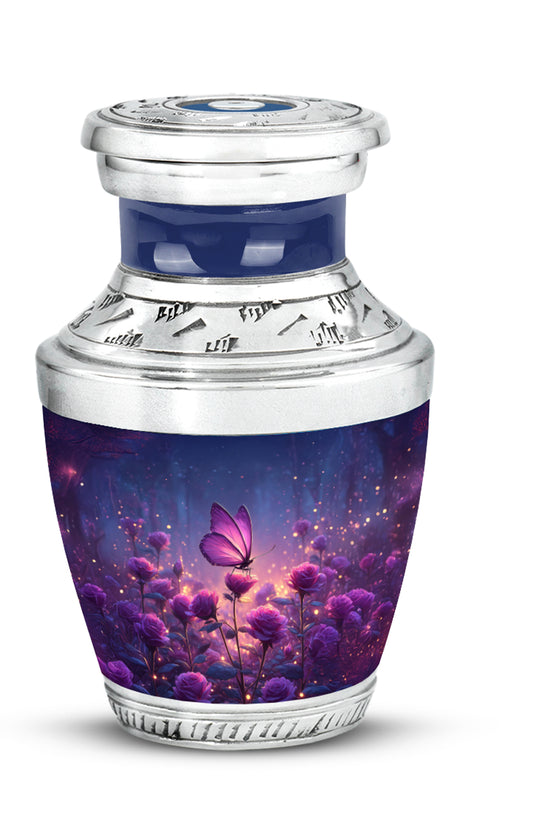 Blue Butterfly Cremation Urns - Enduring Journey 10-inch, 200 cu in - Yatskia