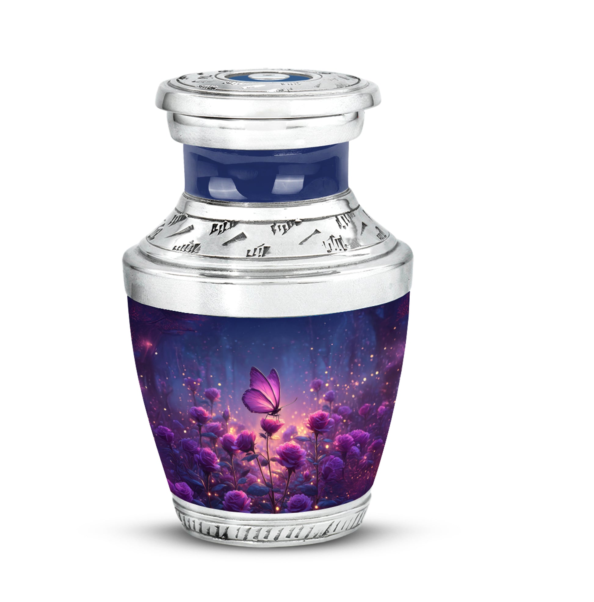 Blue Butterfly Cremation Urns - Enduring Journey 10-inch, 200 cu in - Yatskia
