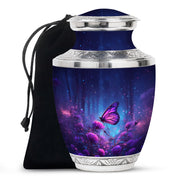 Purple Butterfly Night Burial Urn - A Peaceful Tribute For Women Ashes