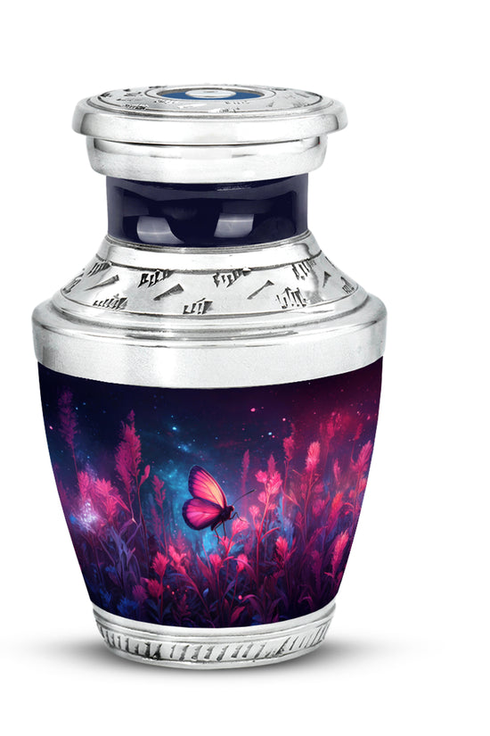 Distinguished Blue Butterfly Cremation Urn for Ashes - 10-inch, 200 cu in - Yatskia