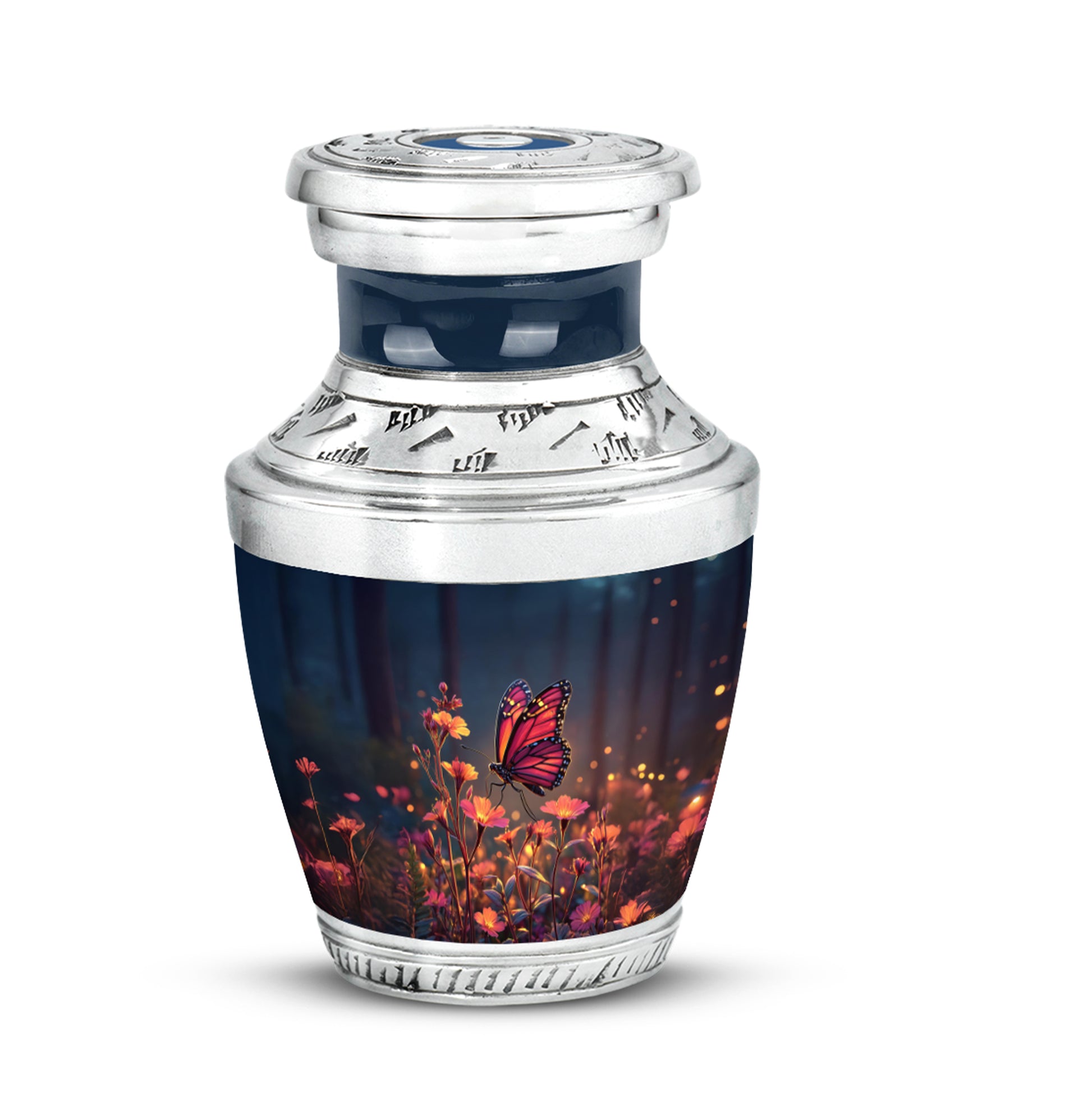 Personalized Blue Butterfly Cremation Urns for Ashes - Majestic 10-inch - Yatskia