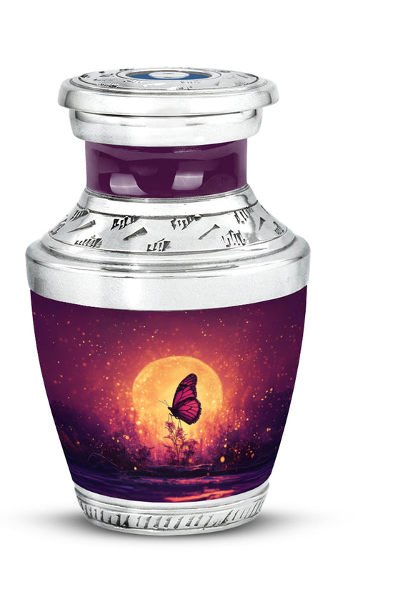 Radiant Butterfly Memorial Cremation Urns - Pink 10-inch, 200 cu in - Yatskia
