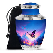 Blue Flying Butterfly Urns - Beautiful Cremation Urns For Mom Ashes