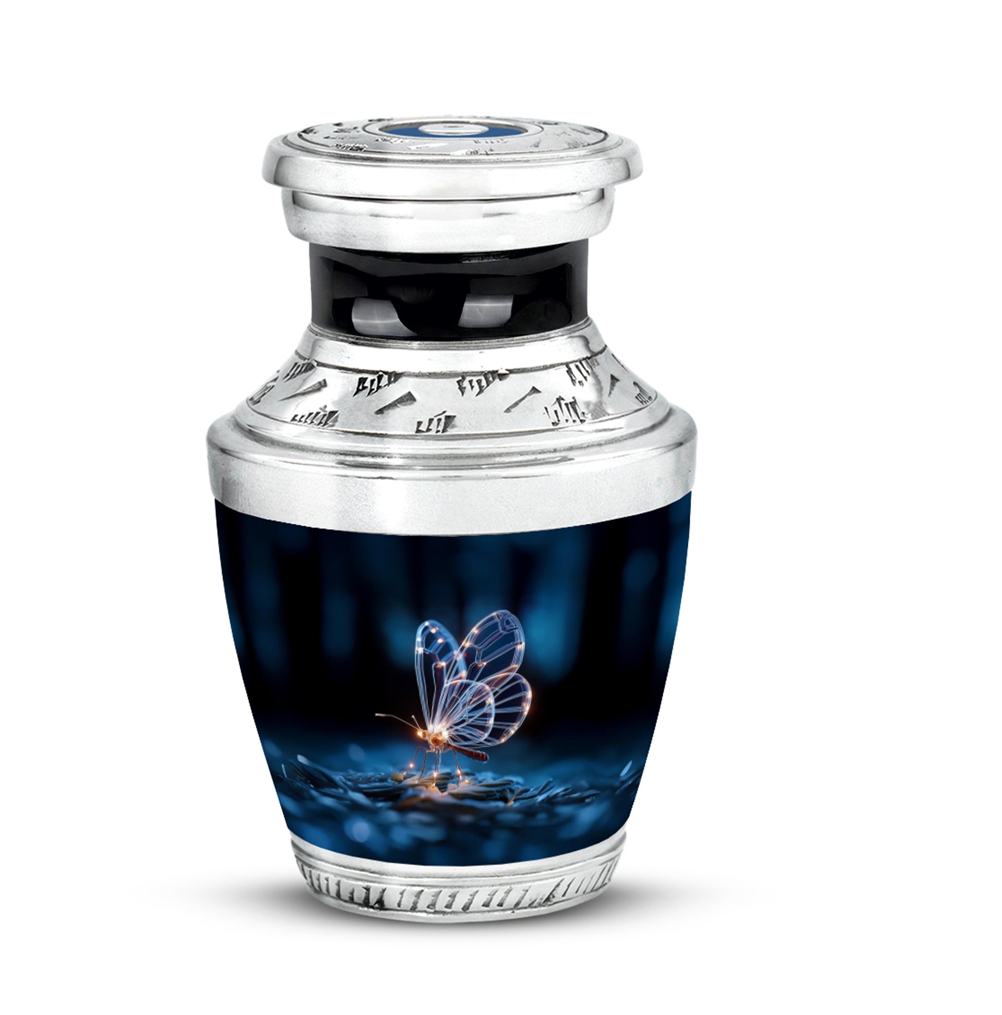 Sublime Butterfly Cremation Urns for Human Ashes - Black 10-inch - Yatskia