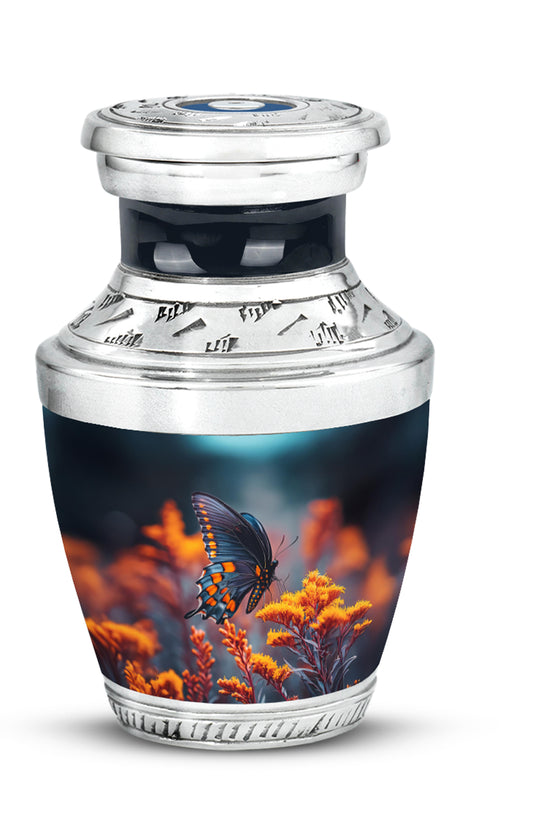 Hallowed Butterfly Cremation Urns for Human Ashes - Blue 10-inch - Yatskia