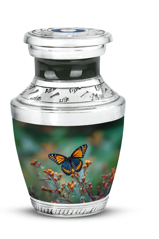 Personalized Magnificent Butterfly Cremation Urns - Green 10-inch, 200 cu in - Yatskia