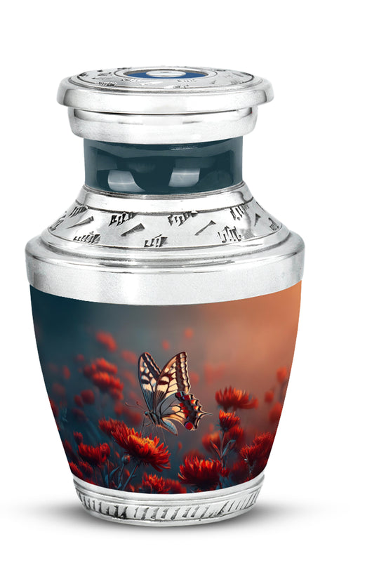 Harmonious Butterfly Cremation Urns for Human Ashes - Blue 10-inch - Yatskia