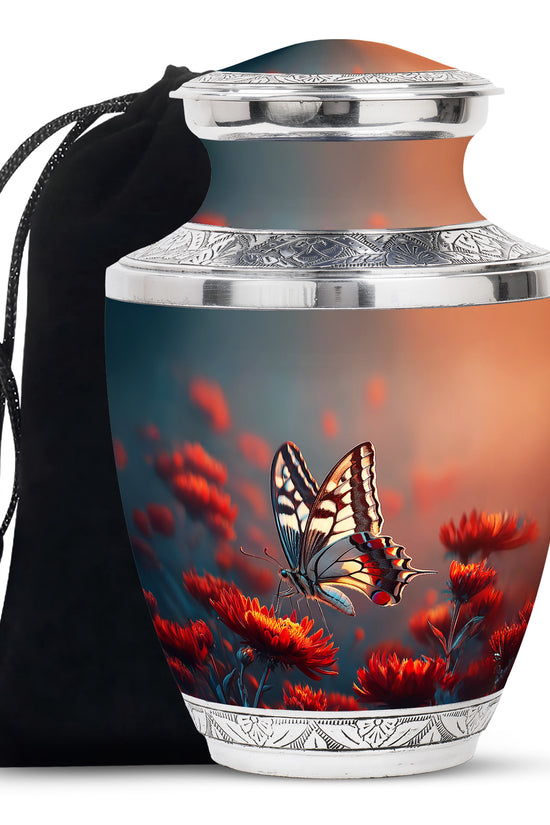 Colorful Butterfly Funeral Urn - Cremation Urns Large Adult Women