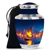 Beautiful Elegant Golden Butterfly Urn - Urns For Adult Female Mom