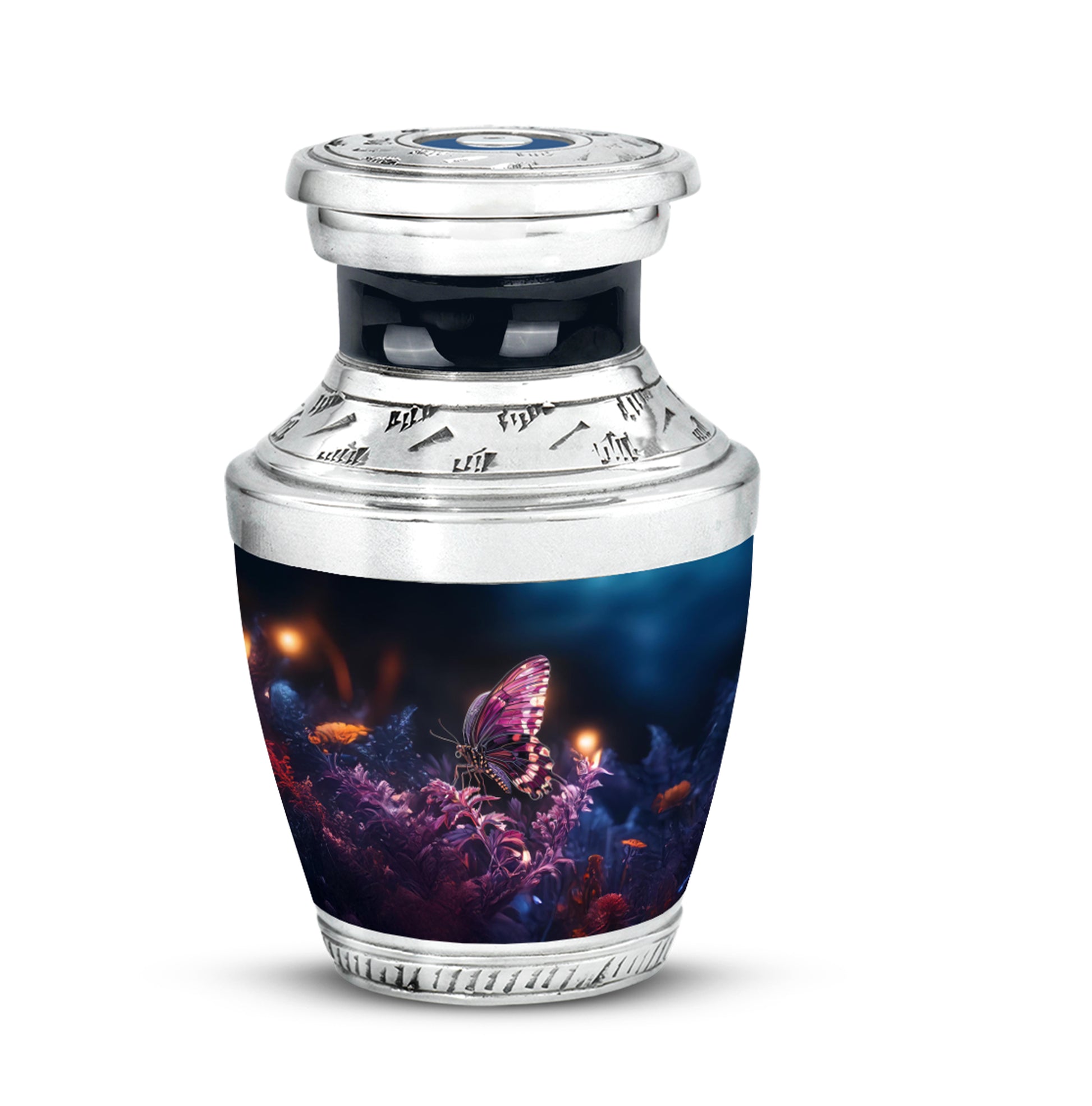Black Butterfly Cremation Urns - Opulent Beacon 10-inch, 200 cu in - Yatskia