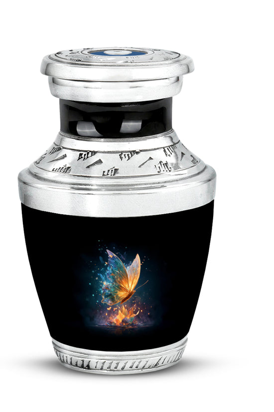 Personalized Black Butterfly Cremation Urns for Ashes - Captivating 10-inch - Yatskia