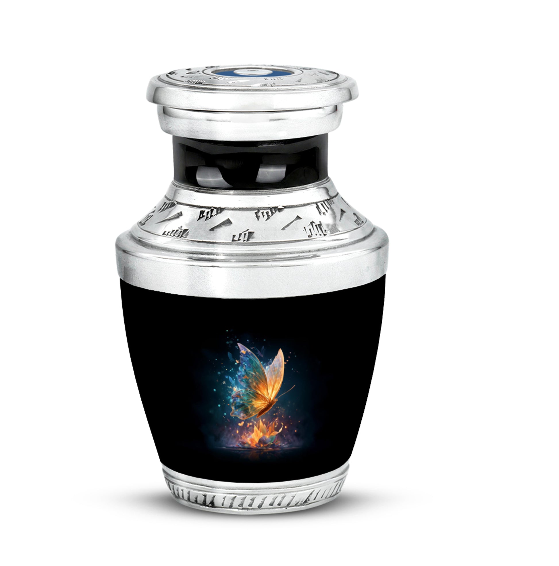 Personalized Black Butterfly Cremation Urns for Ashes - Captivating 10-inch - Yatskia