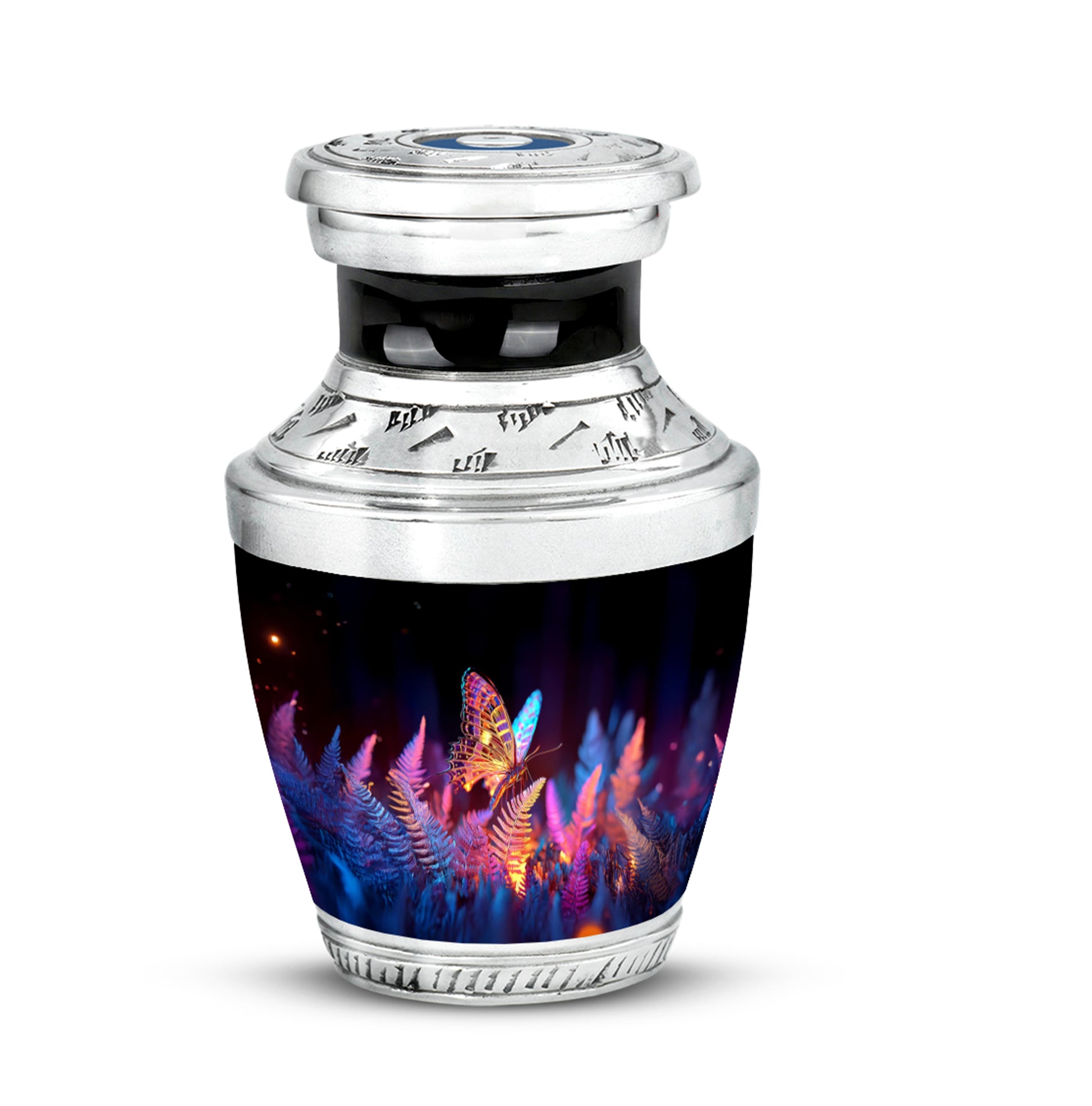 Personalized Magnificent Butterfly Cremation Urns - Black 10-inch, 200 cu in - Yatskia