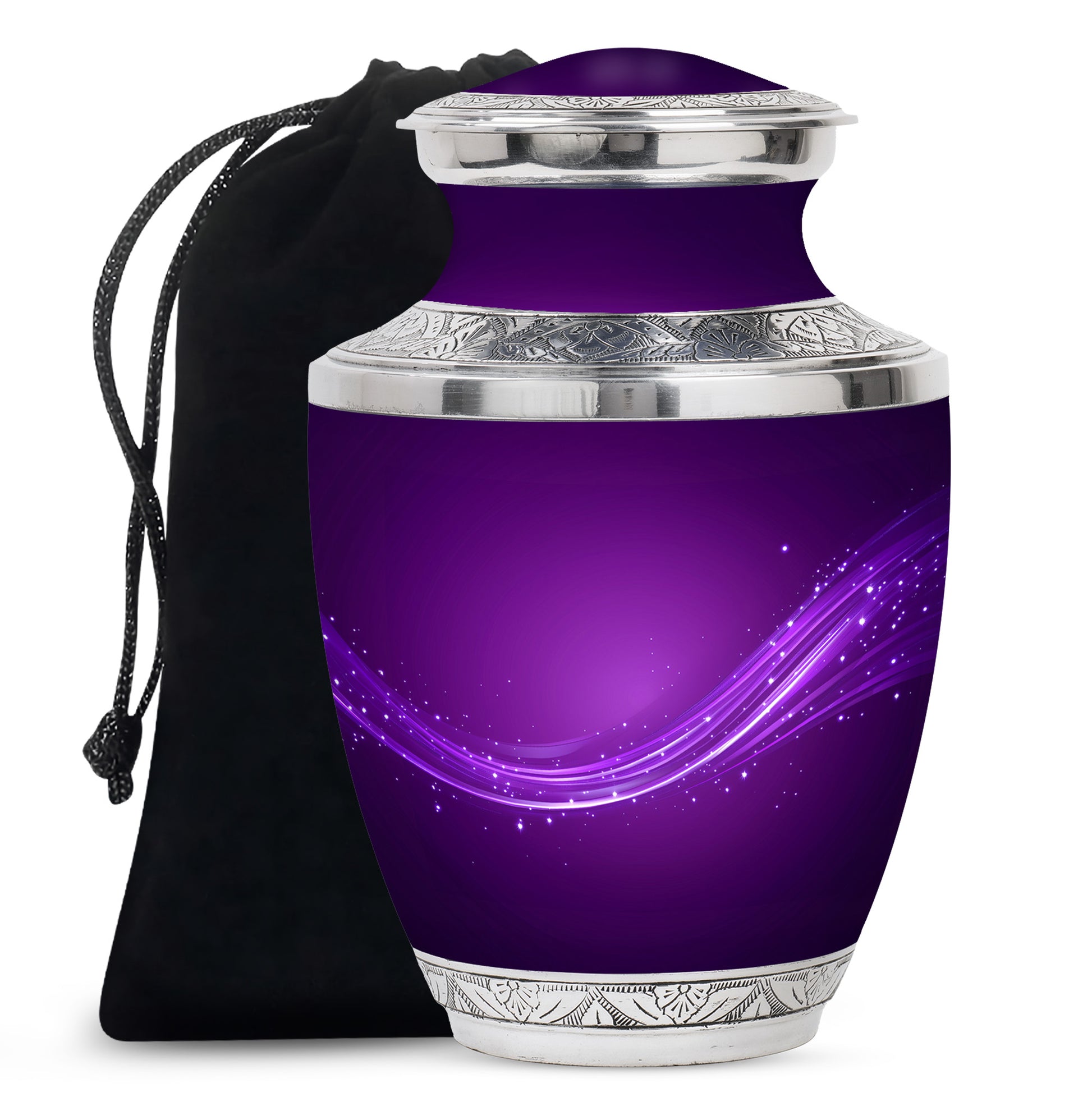Personalized Purple Color Urn - Beautifully Handcrafted Urns For Ashes