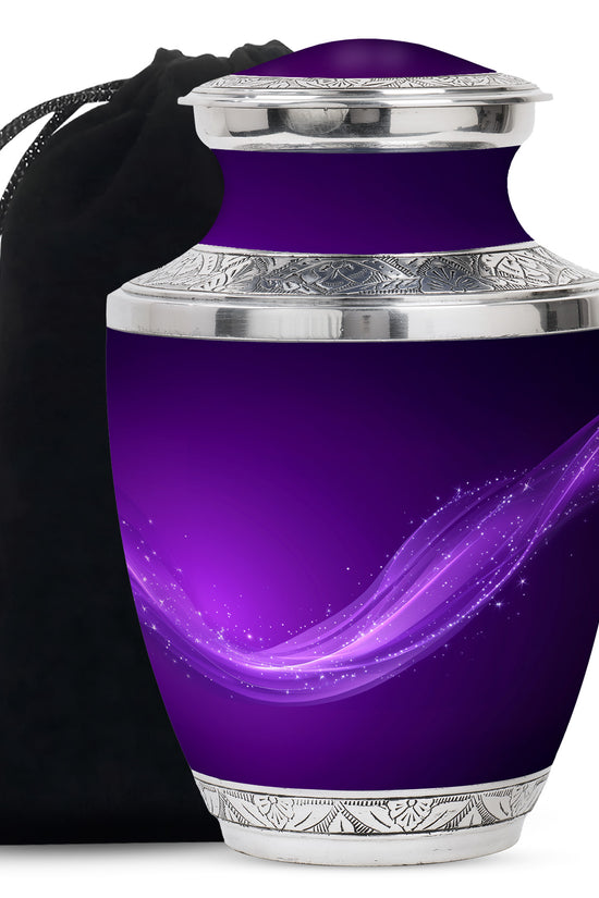 Customized Purple Color Urn - Beautifully Crafted Custom Urn For Ashes