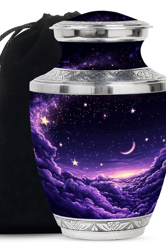 Night Purple Cremation Urn - Elegant Memorial Urns For Human Ashes